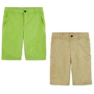 Boys Flex Chino Shorts Classic Fit Arizona size 8H, 12, 14, NEW